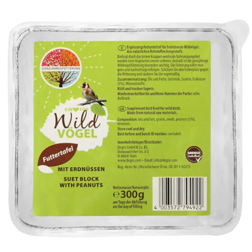 Vogelfutter Buffet Mit Erdnüssen 300 G 3 Vogelfutter Buffet Mit Erdnüssen 300 G