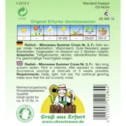 Saatgut Rettich Minowase Summer F1 Milde Sorte Für Ca. 8 – 10 Laufende Meter -Prosperplast Verkäufe 9kuSpAwOQyIEiYB 1280x1280
