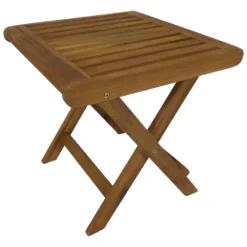 Klapphocker 40 X 40 X 41 Cm, Akazieholz Geölt