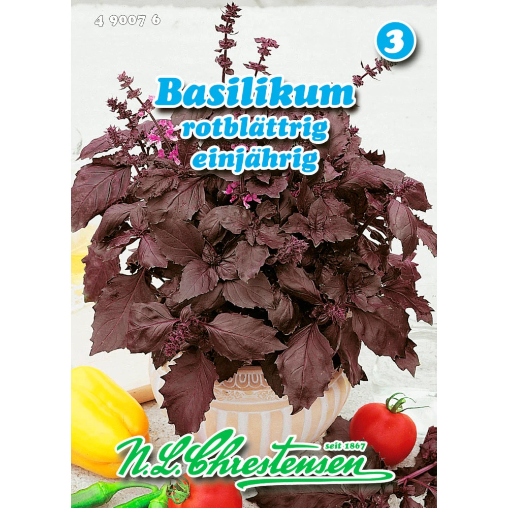 Saatgut Basilikum Rotblättrig Gewürzkraut Einjährig, Für Ca. 150 Pflanzen 3 Saatgut Basilikum Rotblättrig Gewürzkraut Einjährig, Für Ca. 150 Pflanzen
