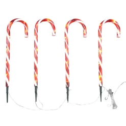 LED-Zuckerstangen-Set 4 Stück, Batteriebetrieben