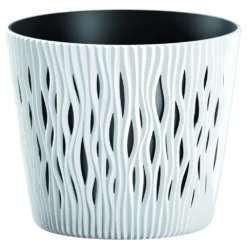 Prosperplast Blumentopf Sandy Round Ø 130 Mm Weiß