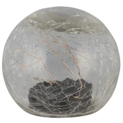 LED-Crashglas Kugel Ø 10 Cm Batteriebetrieben Mit 10 Warmweißen LEDs