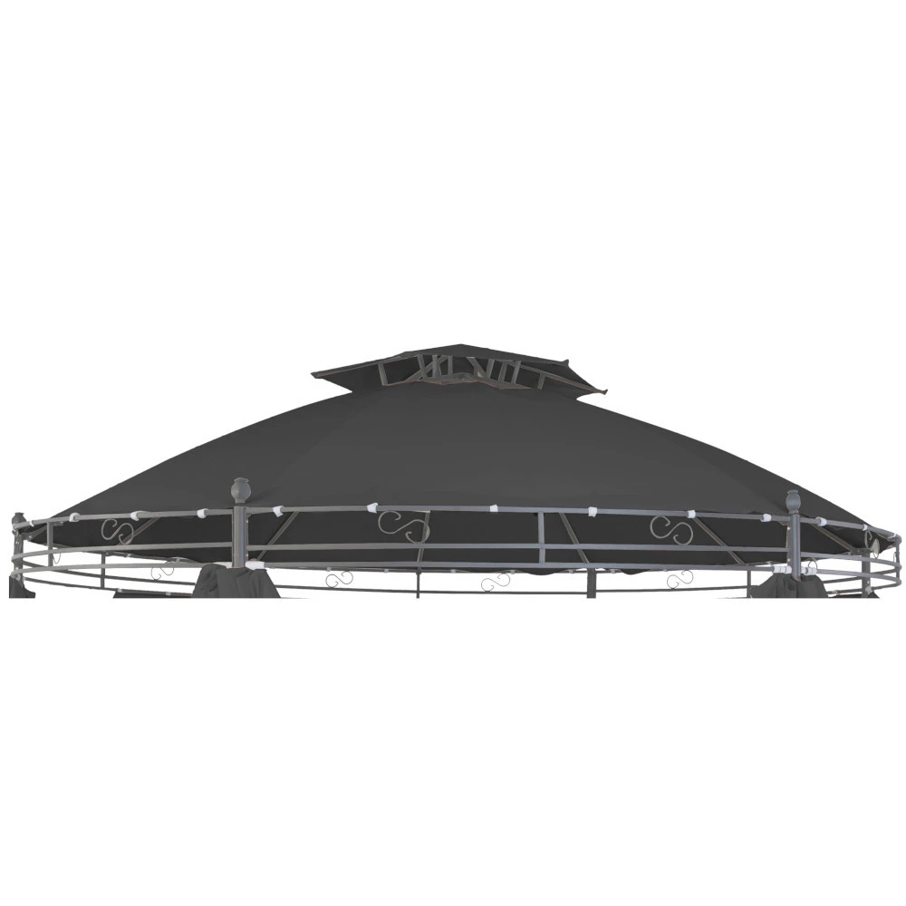 Ersatzdach Für Pavillon Rund Ø350 Cm In Steingrau 3 Ersatzdach Für Pavillon Rund Ø350 Cm In Steingrau