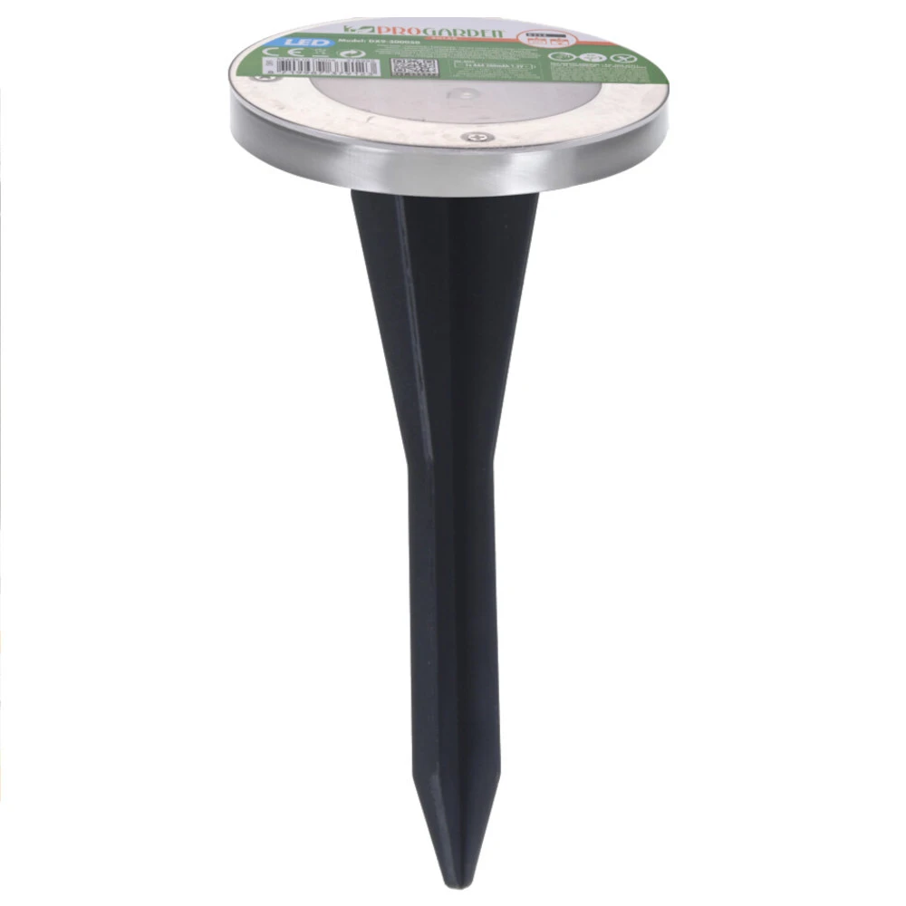 LED Solarbodenleuchte Rund Mit Erdspieß 3 LED Solarbodenleuchte Rund Mit Erdspieß