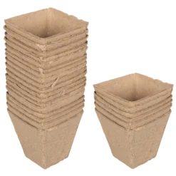 Anzuchttöpfe 8 X 8 Cm Quadratisch, 24 Stück, Papier