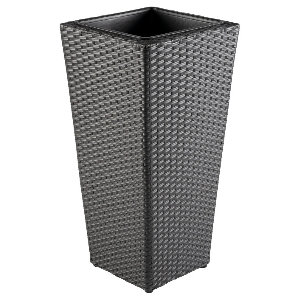 Blumentopf Kegelförmig 31 X 64 Cm In Grauer Rattanoptik Mit Einsatz 3 Blumentopf Kegelförmig 31 X 64 Cm In Grauer Rattanoptik Mit Einsatz