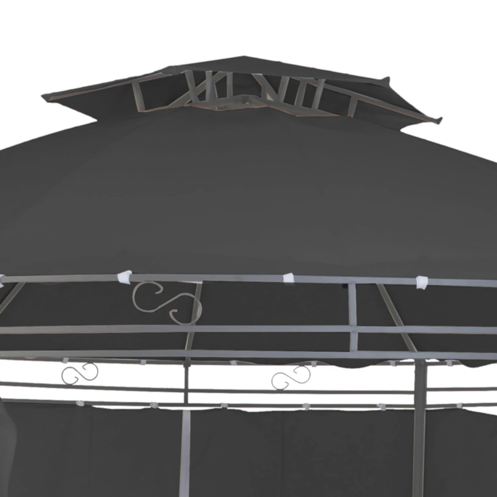 Ersatzdach Für Pavillon Rund Ø350 Cm In Steingrau 4 Ersatzdach Für Pavillon Rund Ø350 Cm In Steingrau – Bild 2