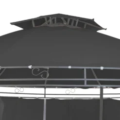 Pavillon Rund Ø350 Cm In Steingrau Aus Stahl Mit Dach Aus Polyester -Prosperplast Verkäufe ZBqCRAUD7OBLCm 1280x1280