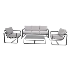 Lounge-Set Belezza 4-teilig, 5-Sitzer Mit Aluminiumgestell, Tisch Und Stühlen -Prosperplast Verkäufe ZFDP4bhupDteg5 1280x1280