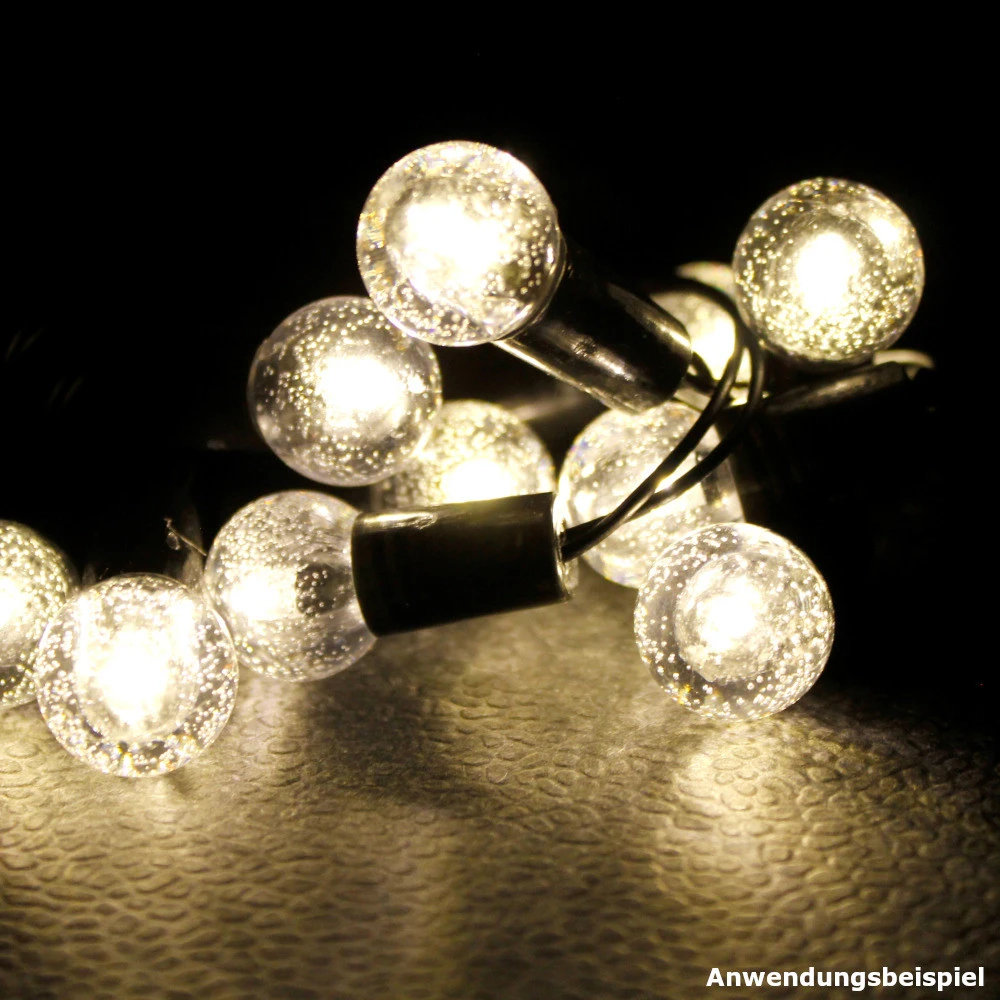 Solar-Party-Lichterkette, 2,35 M, Mit 10 Warmweißen Lämpchen 7 Solar-Party-Lichterkette, 2,35 M, Mit 10 Warmweißen Lämpchen – Bild 5