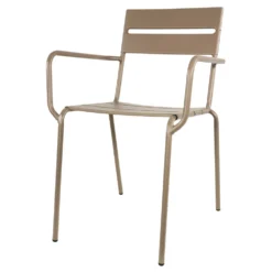 Stapelstuhl „Da Vinci“ 56 X 55 X 81 Cm Mit Stahlrahmen In Taupe