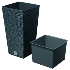 Prosperplast Pflanztopf Furu Square 345x345x660mm Anthrazit