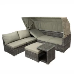 Garten-Lounge-Set Manacor 5-teilig, Polyrattan, Grau -Prosperplast Verkäufe ZNkXpIyHpuAXeL 1280x1280