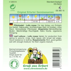 Saatgut Pflücksalat Lollo Rossan Frühjahr-/Herbsorte Für Ca. 2-3 Laufende Meter -Prosperplast Verkäufe ZRMdrZhca6YjPP 1280x1280