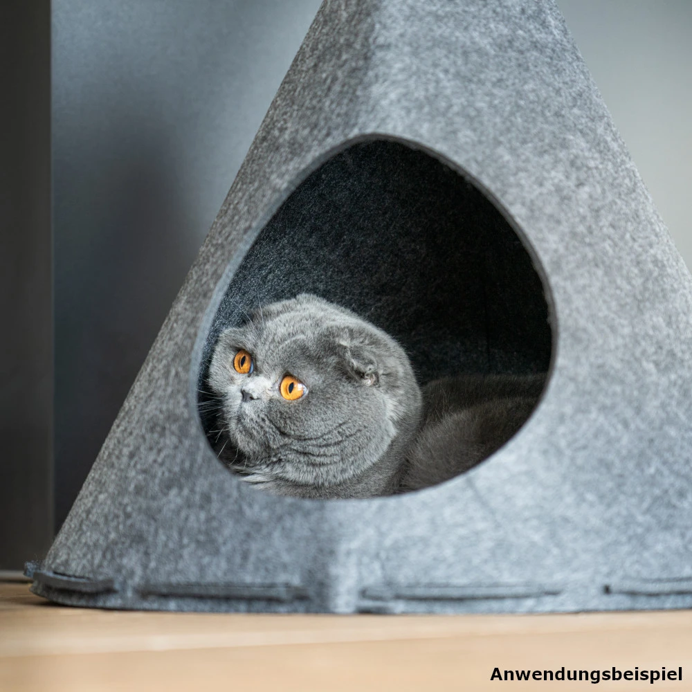 Katzenzelt Zusammenfaltbar Ø 49 X 47cm Aus Filz 5 Katzenzelt Zusammenfaltbar Ø 49 X 47cm Aus Filz – Bild 3