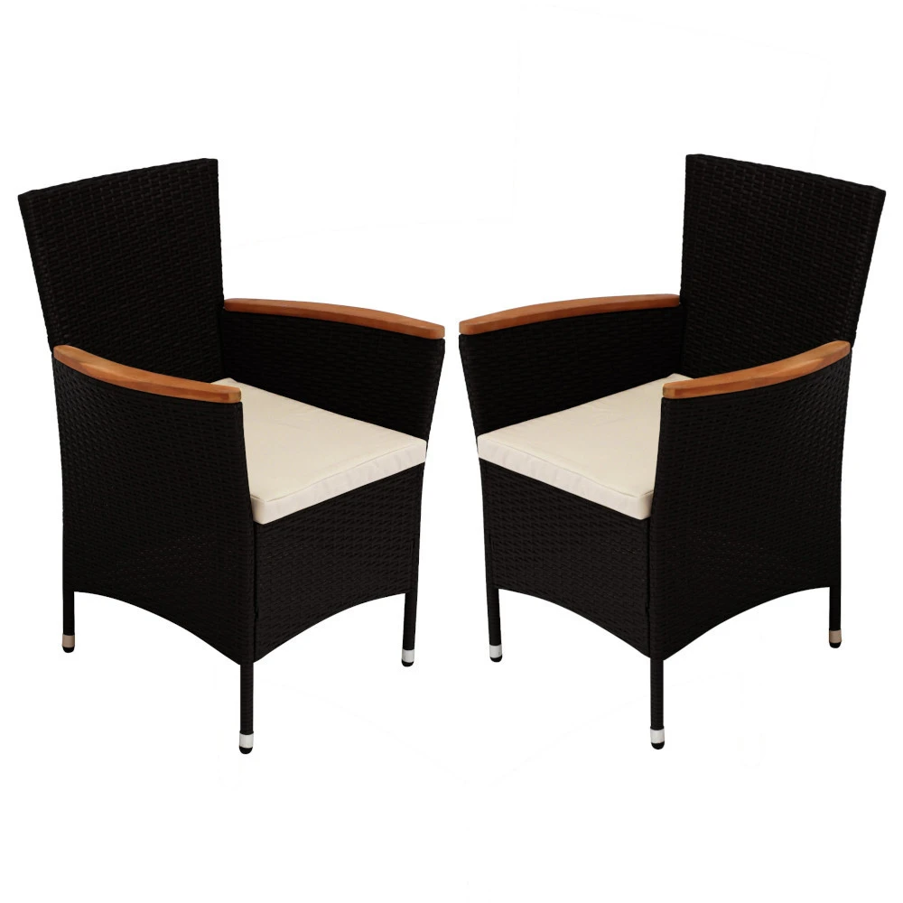 Gartensessel Set Mit Metallgestell Und Polyrattanbespannung Schwarz 3 Gartensessel Set Mit Metallgestell Und Polyrattanbespannung Schwarz