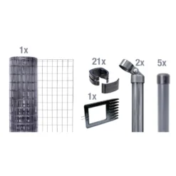Drahtzaun-Set Fix-Clip Pro® Anthrazit 10 M X 153 Cm