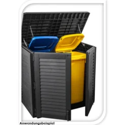 Mülltonnenbox Aus Kunststoff In Grau, Für Zwei Mülltonnen Je 120 Liter -Prosperplast Verkäufe ZhMstYgwkpcc6x 1280x1280