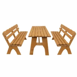 Gartensitzgruppe Freital 3 Teilig 200 Cm Kiefer Hell