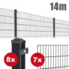 Zaunpaket PICO Ca. 1,2 M X 14 M Anthrazit Verzinkt Pulverbeschichtet