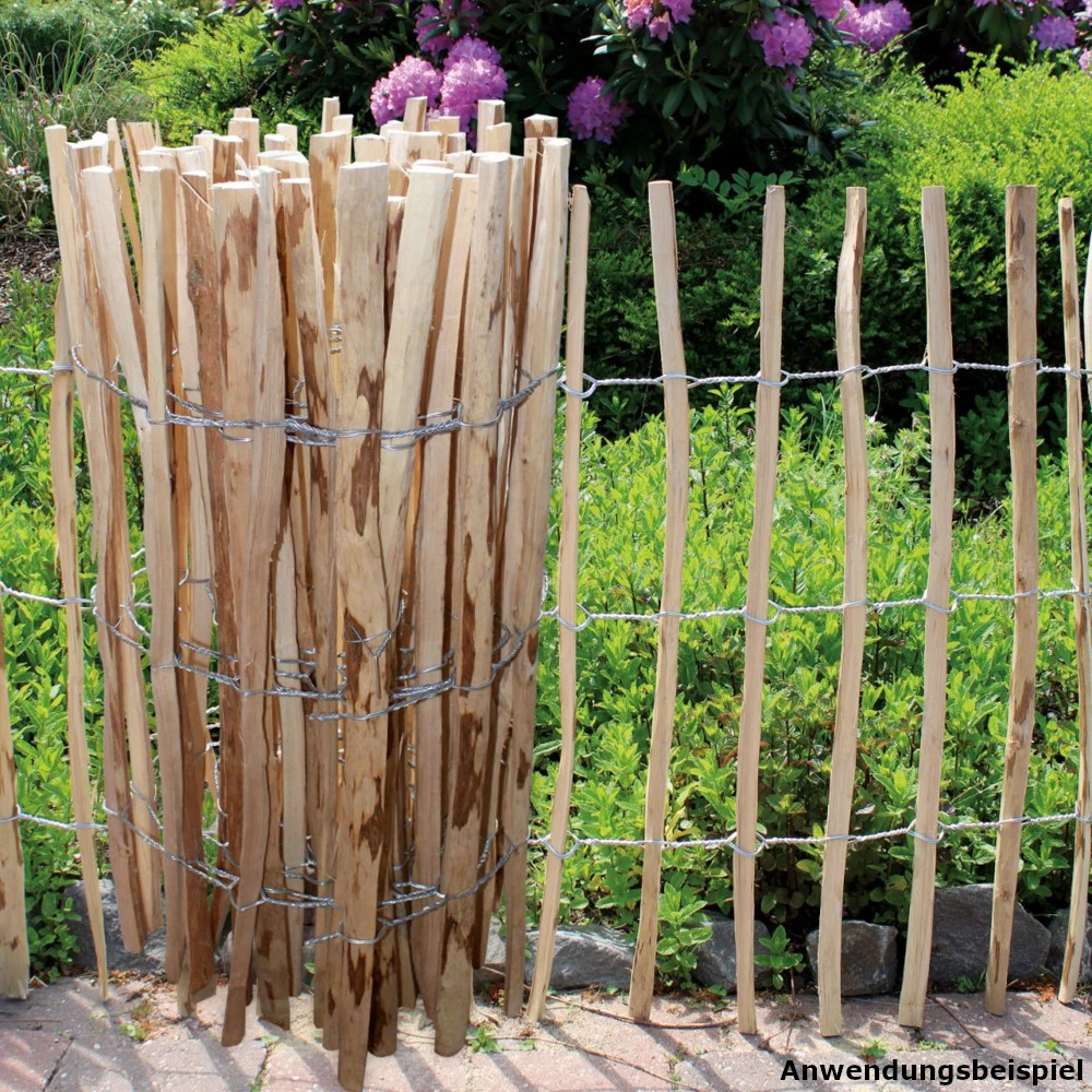 Staketenzaun Aus Holz, 90x500 Cm 4 Staketenzaun Aus Holz, 90x500 Cm – Bild 2