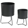 Blumentopf-Set 2-teilig Aus Schwarzem Eisen Mit Gestell -Prosperplast Verkäufe ZomiF7YY3A9ypQ 1280x1280