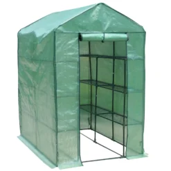 Walk-In Gewächshaus 120 X 170 X 200 Cm PVC In Grün