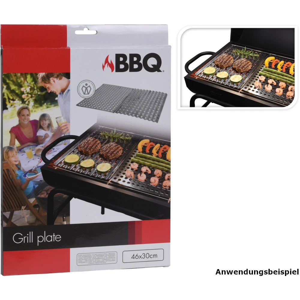 Grillplatte 2-tlg., 46 X 30 Cm Aus Edelstahl 3 Grillplatte 2-tlg., 46 X 30 Cm Aus Edelstahl
