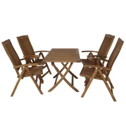 Gartenmöbel-Set Maracana 5-teilig, Akazienholz Geölt