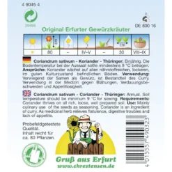 Saatgut Koriander Thüringer Gewürzkraut Einjährig Für Ca. 80 Pflanzen -Prosperplast Verkäufe Zt2gKWBMteOXuL 1280x1280