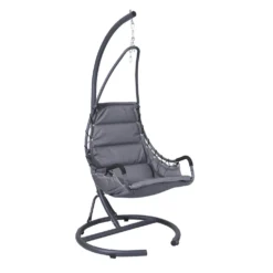 Hängesessel Mit Gestell Und Kissen In Anthrazit