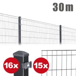 Zaunpaket Michl Ca. 1,2 M X 30 M Anthrazit Verzinkt Pulverbeschichtet