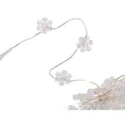 LED-Lichterkette Aus Silberdraht Mit Schneeflockenmotiv Und 40 LEDs