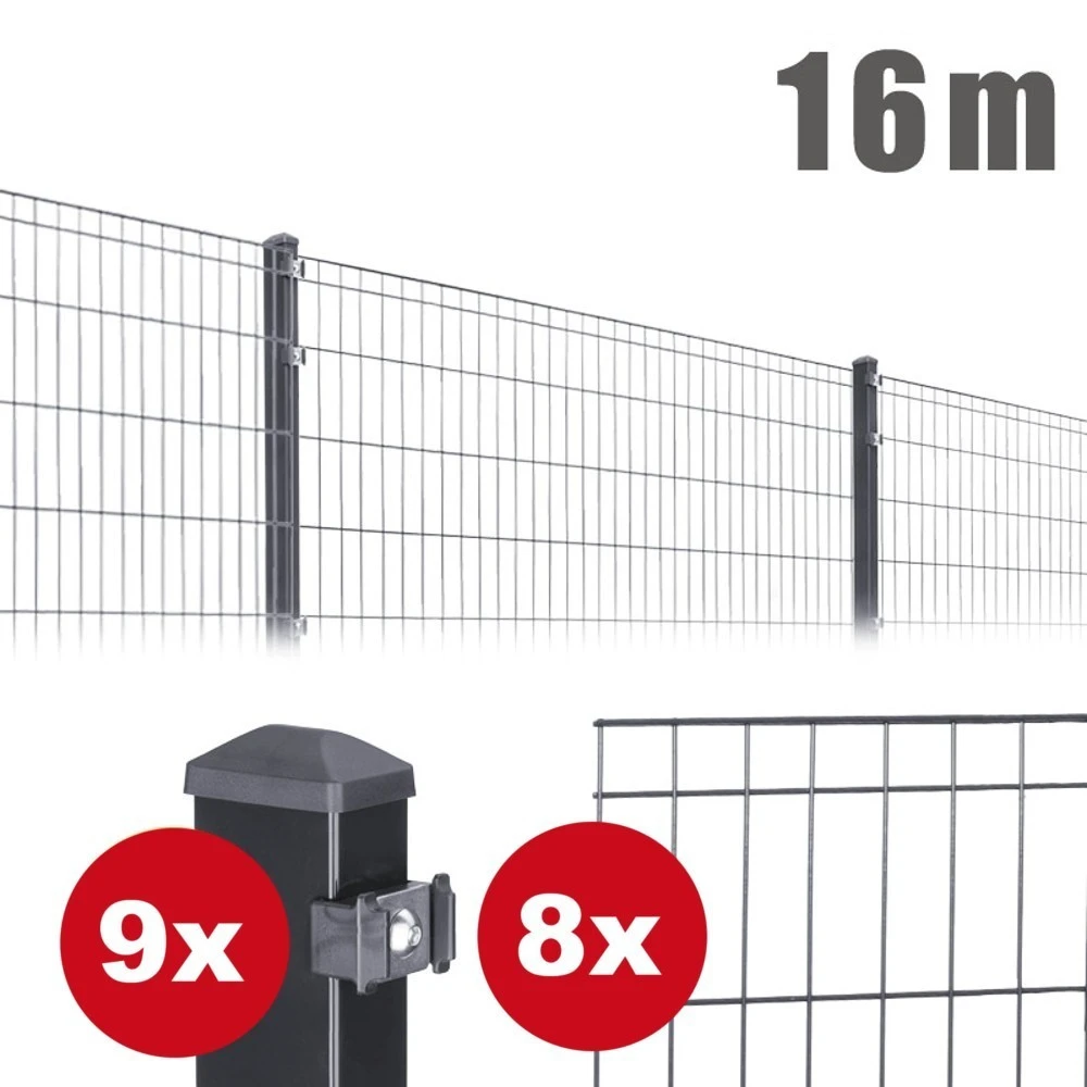 Zaunpaket Michl Ca. 1,2 M X 16 M Anthrazit Verzinkt Pulverbeschichtet 3 Zaunpaket Michl Ca. 1,2 M X 16 M Anthrazit Verzinkt Pulverbeschichtet